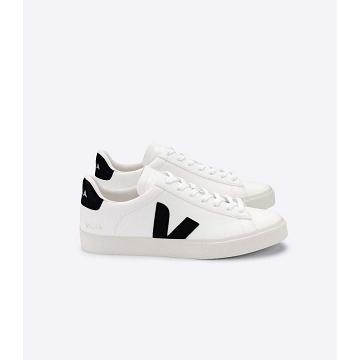 Low Tops Sneakers Veja CAMPO CHROMEFREE Mujer White/Black | España 592LIS